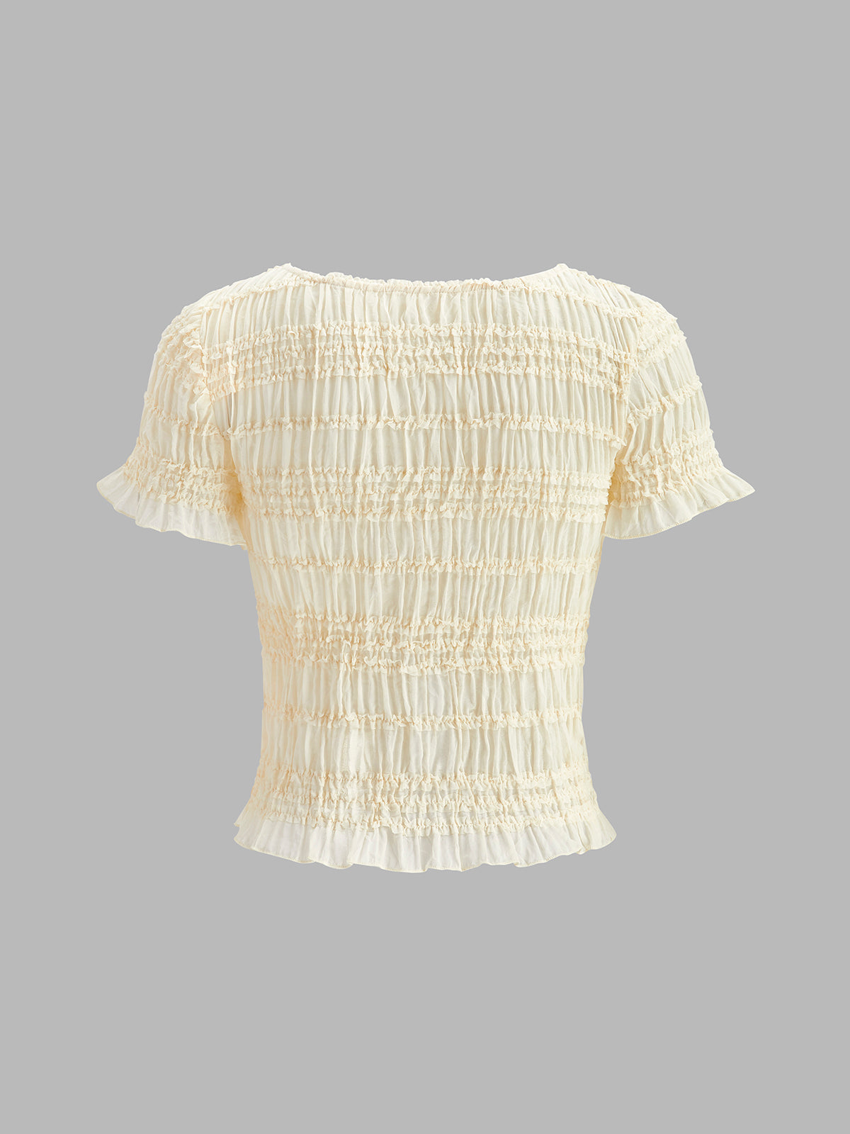 Ruffled Crop Top Skirt Set-Massicos