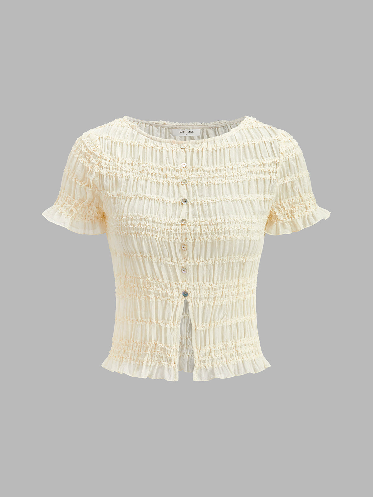 Ruffled Crop Top Skirt Set-Massicos