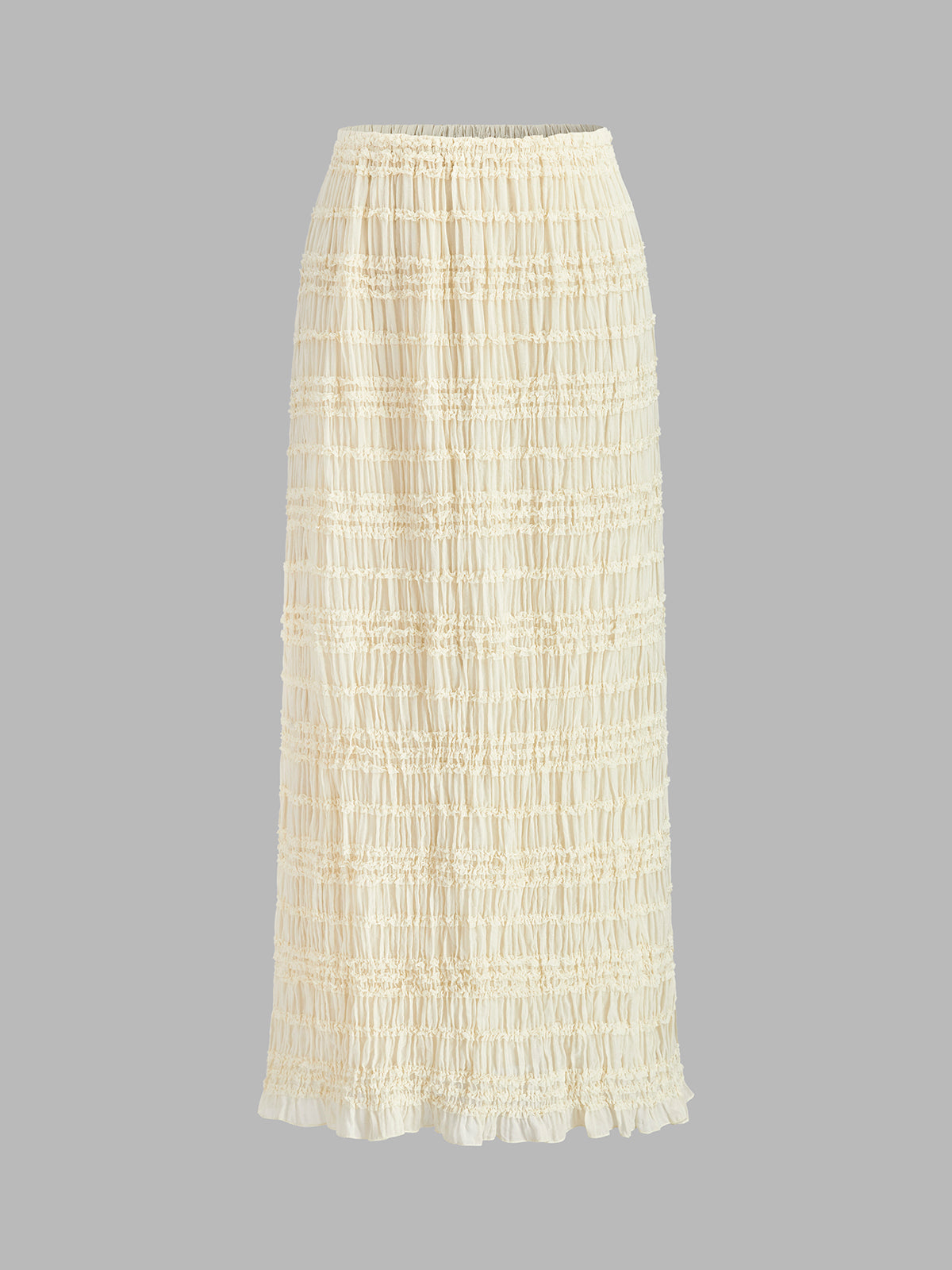 Ruffled Crop Top Skirt Set-Massicos