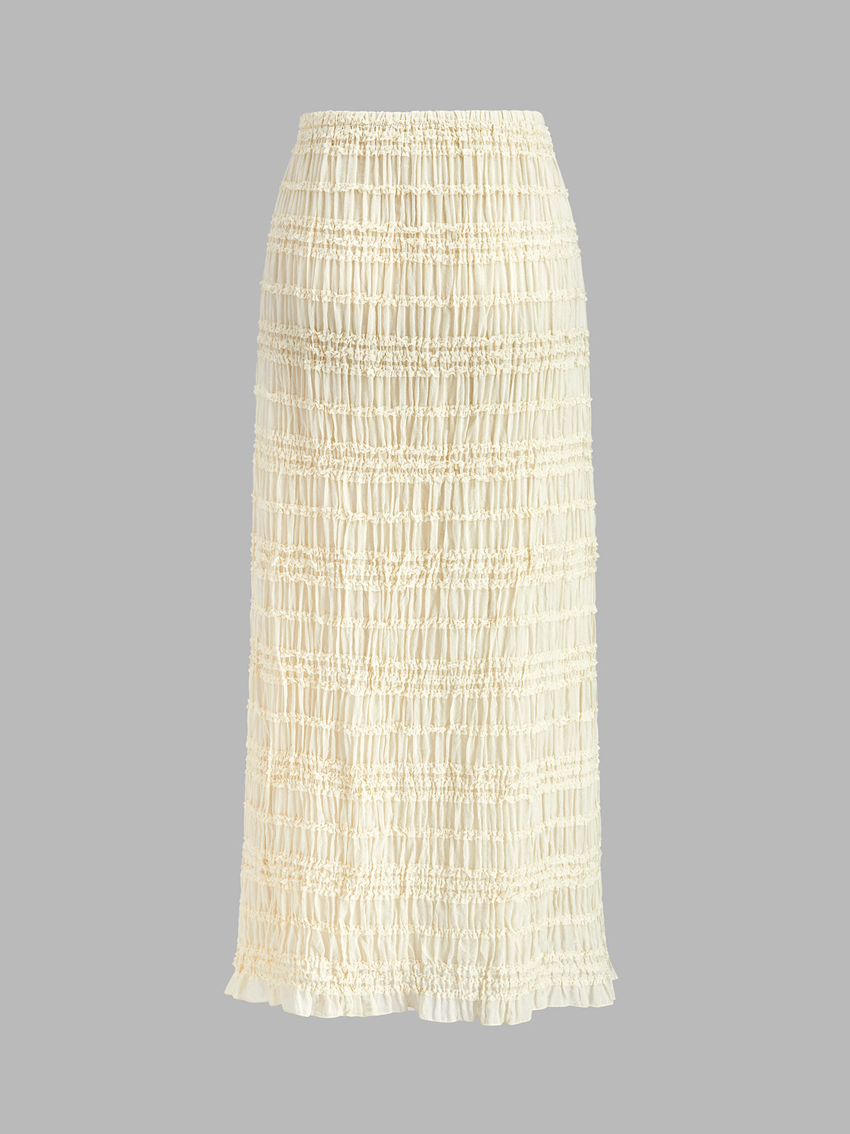Ruffled Crop Top Skirt Set-Massicos