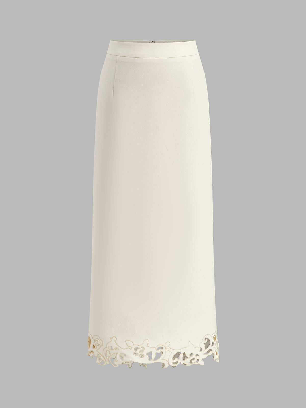 3D Embroidered A-Line Skirt-Massicos