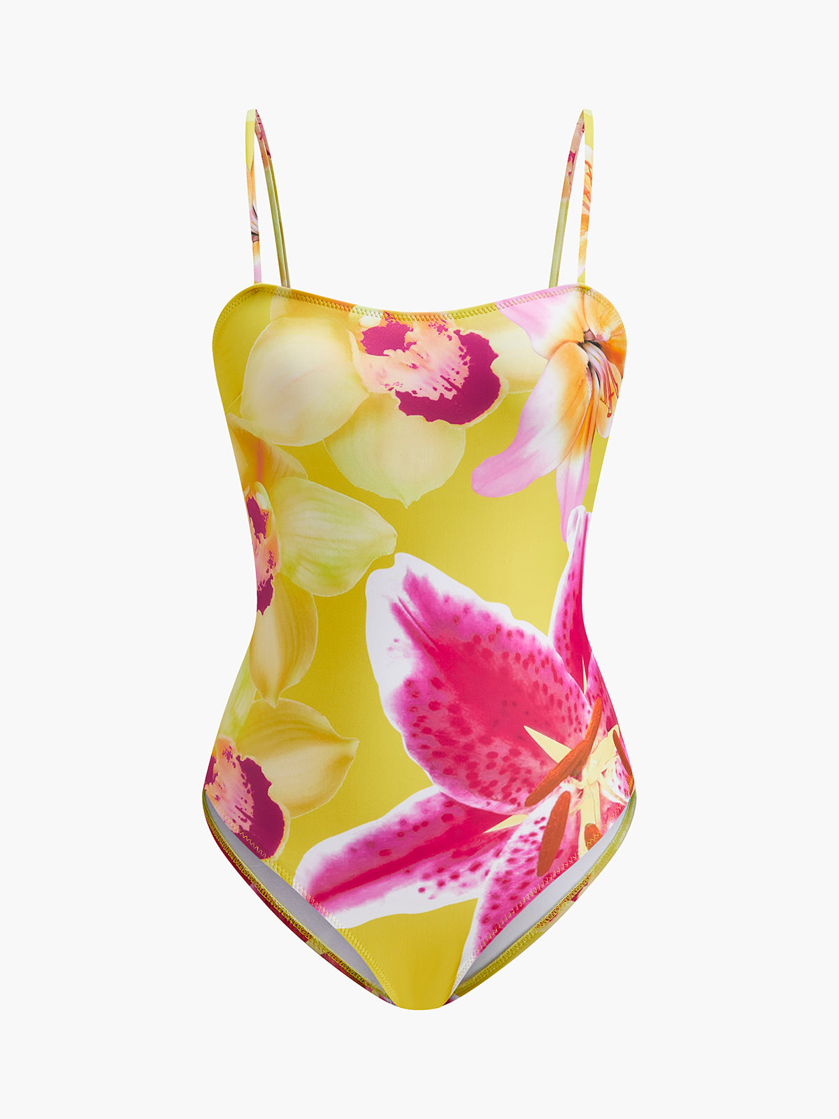 Jersey Cut-Out Floral One-Piece Swimsuit-Massicos