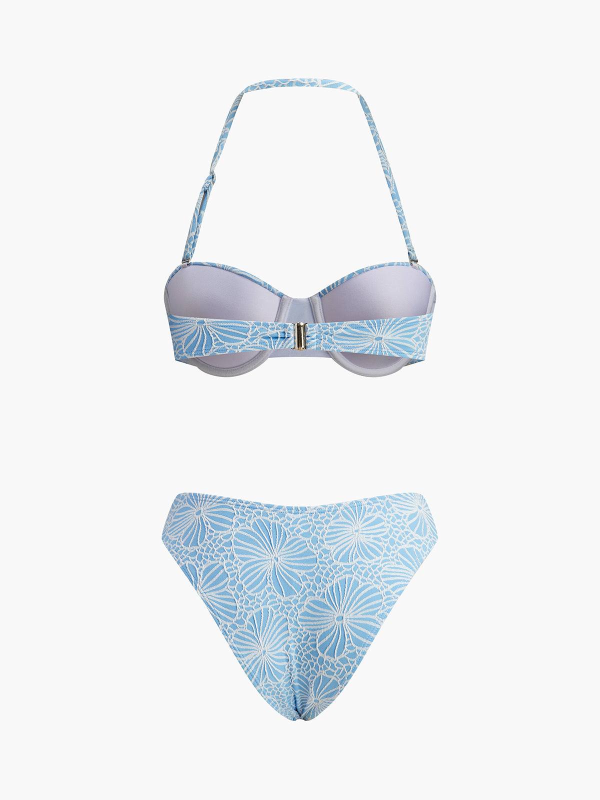 Removable Strap Lace Bikini Set-Massicos