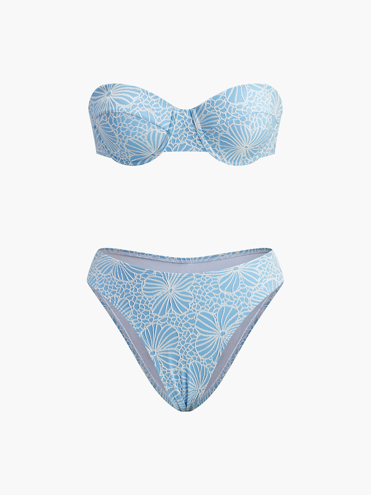 Removable Strap Lace Bikini Set-Massicos