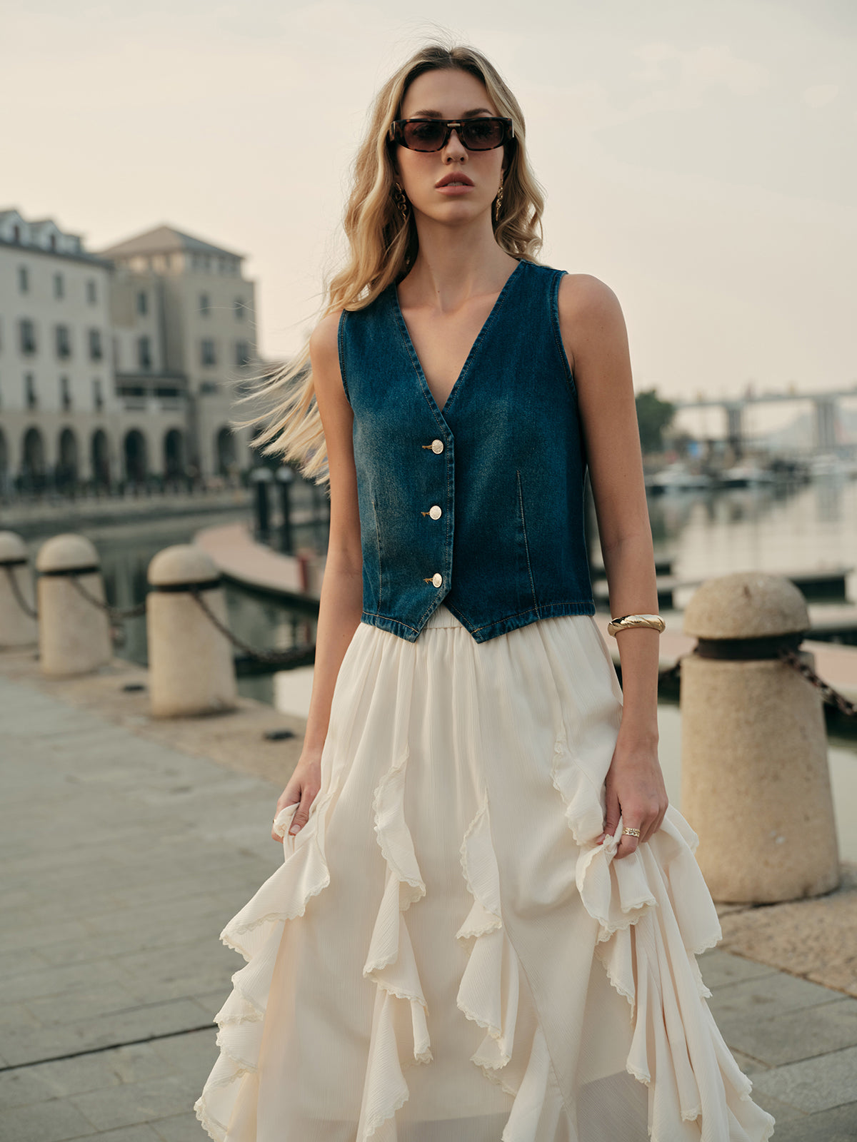 Flowy Ruffled Skirt-Massicos