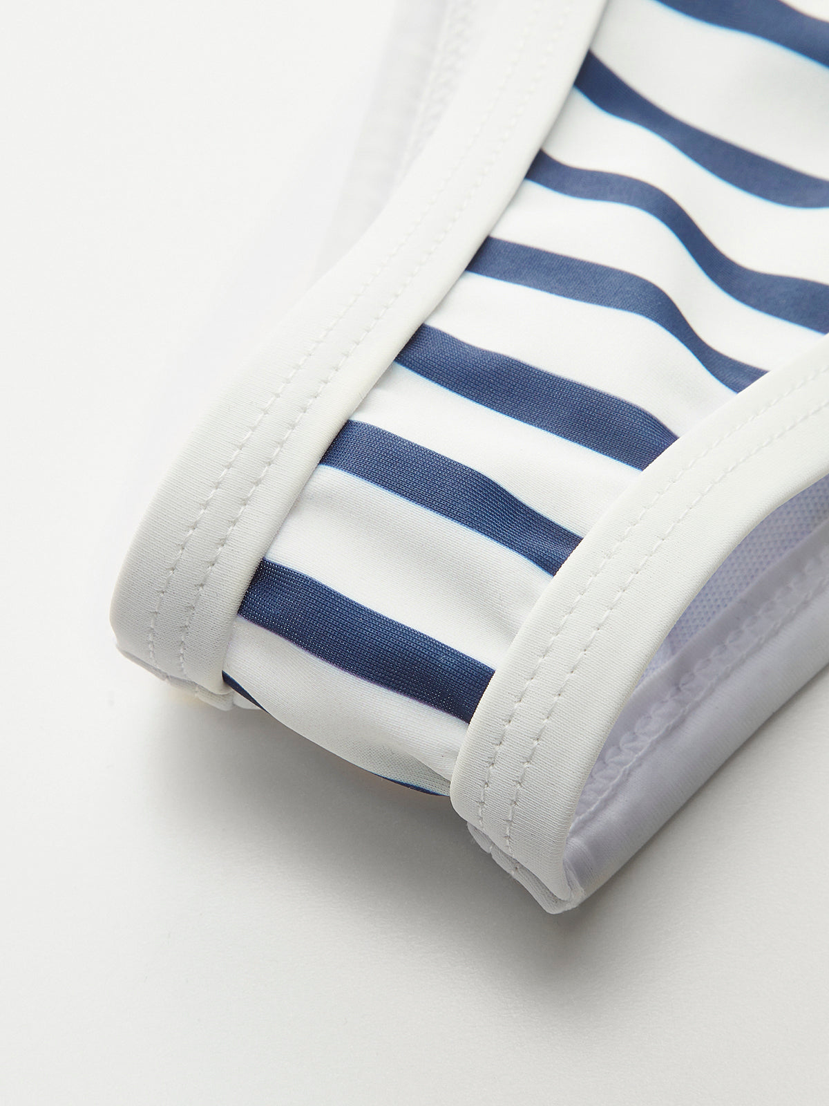 Nautical Stripe High-Cut Bikini-Massicos