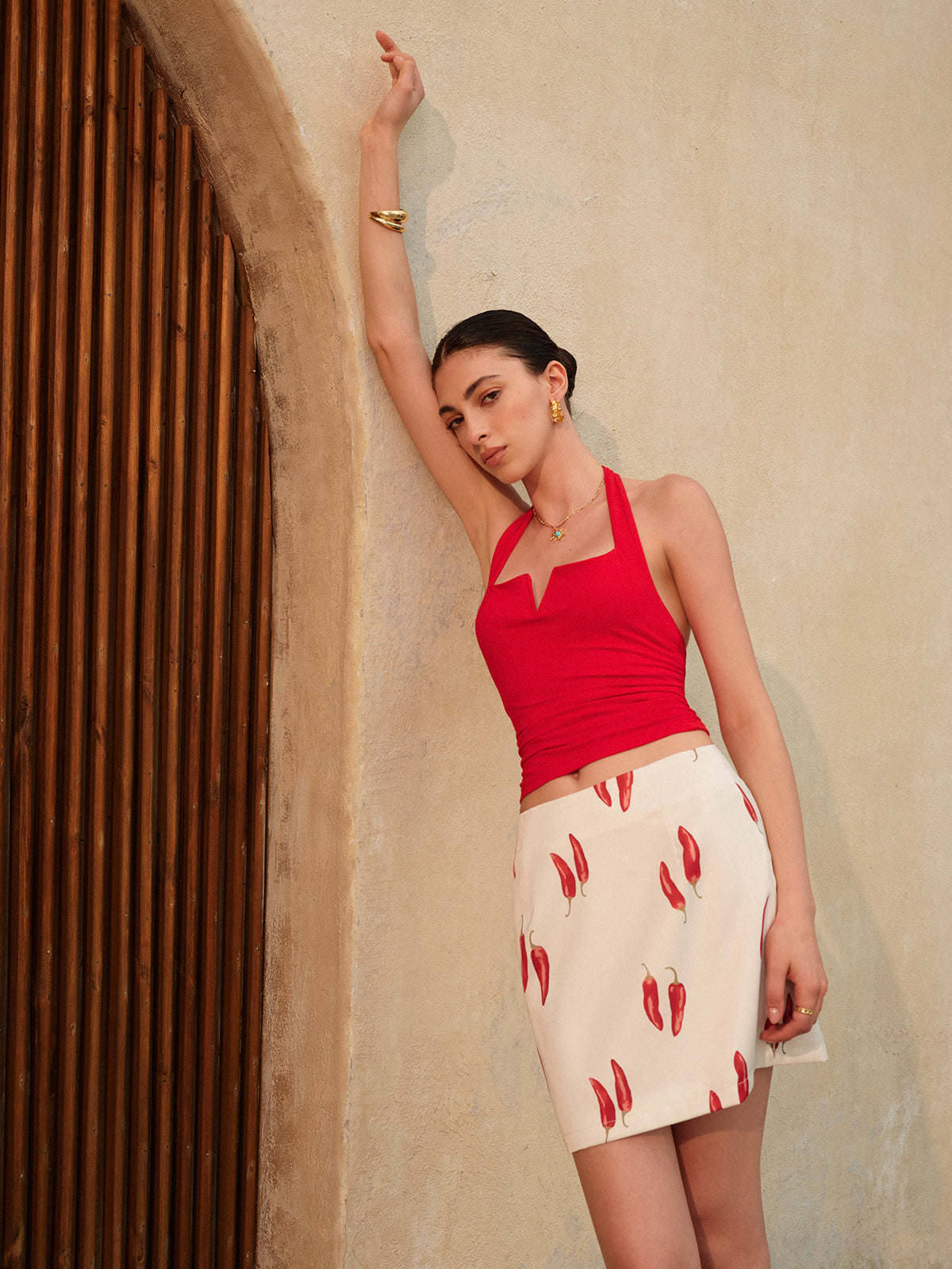 Backless Halter Top-Massicos