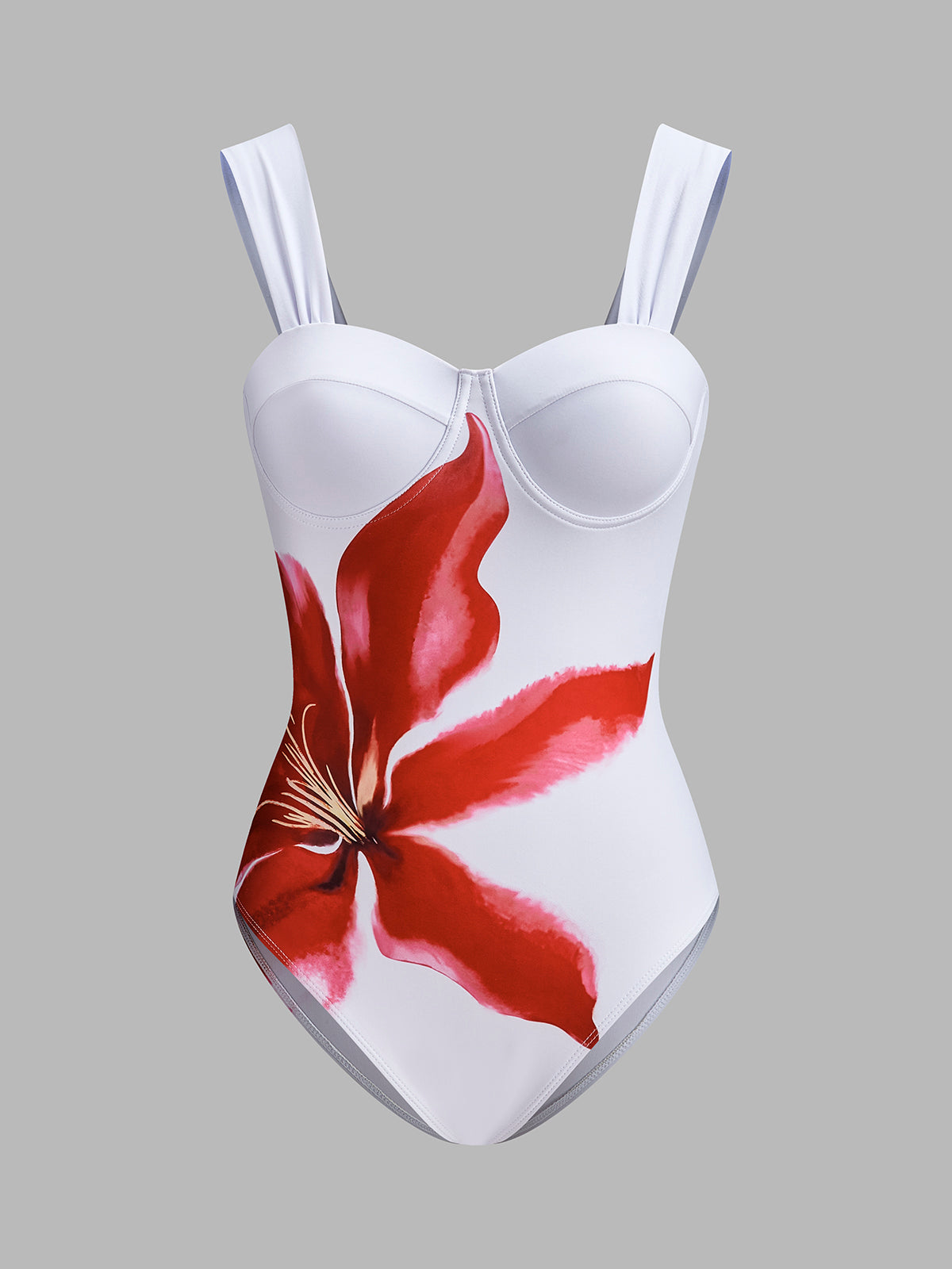 Corset-Style One-Piece With Draped Cover-Up-Massicos