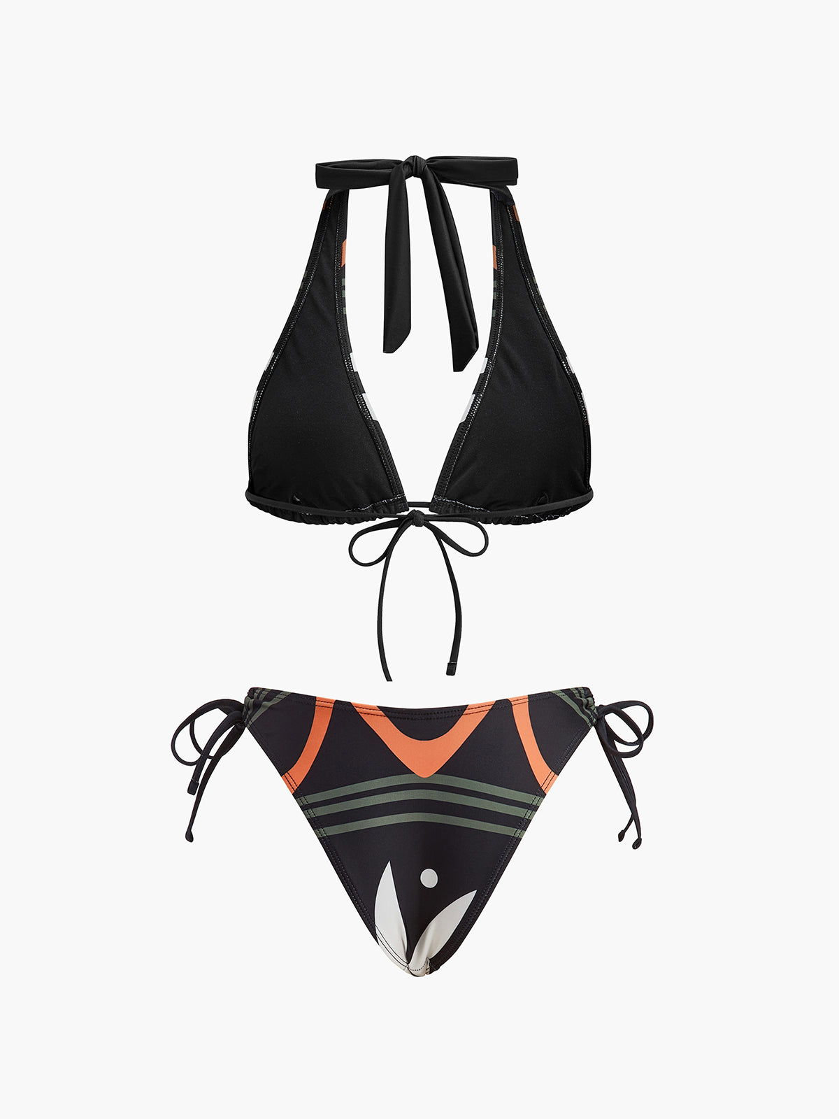 Halter Neck Tie-Back Bikini Set-Massicos