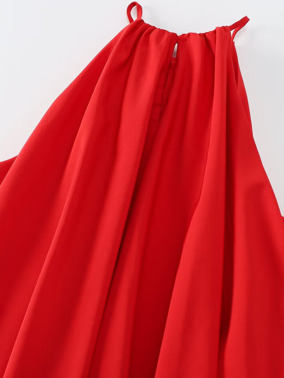 Pleated Halter Dress-Massicos
