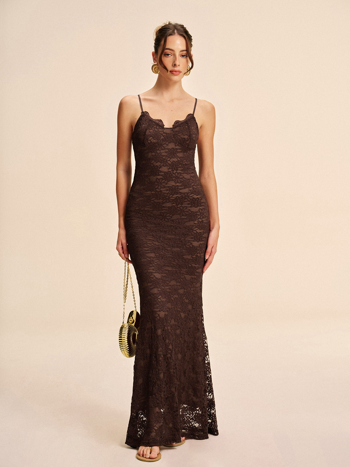 Elegant Lace Cami Dress-Massicos
