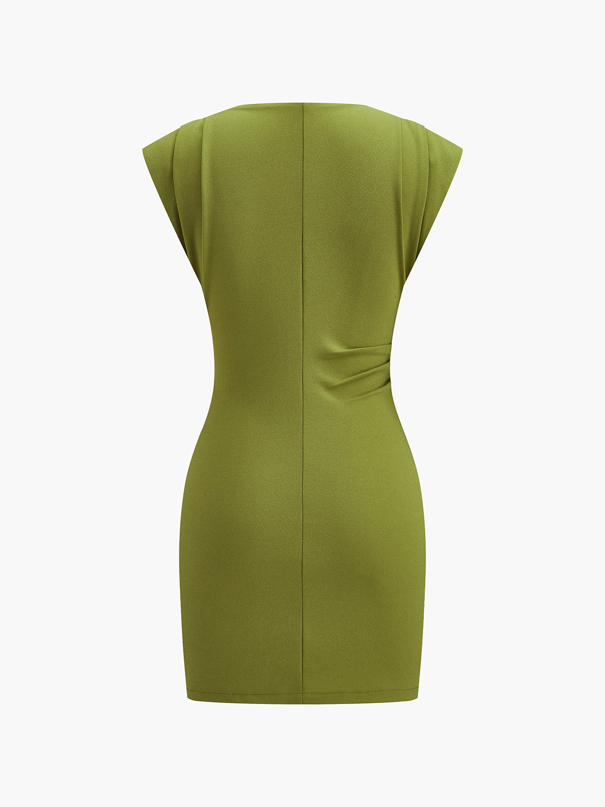 Draped Detail Sleeveless Dress-Massicos