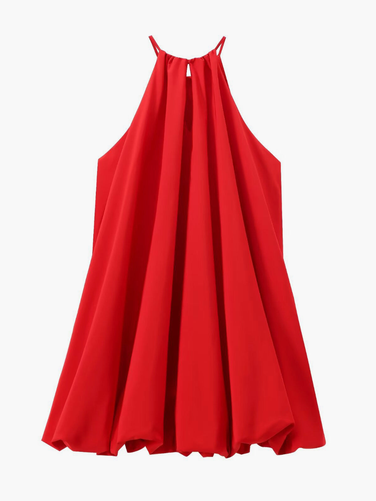 Pleated Halter Dress-Massicos