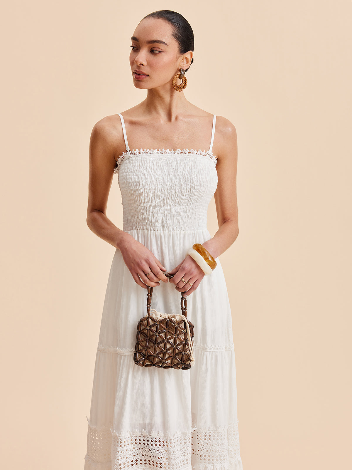 Smocked Cami Dress-Massicos