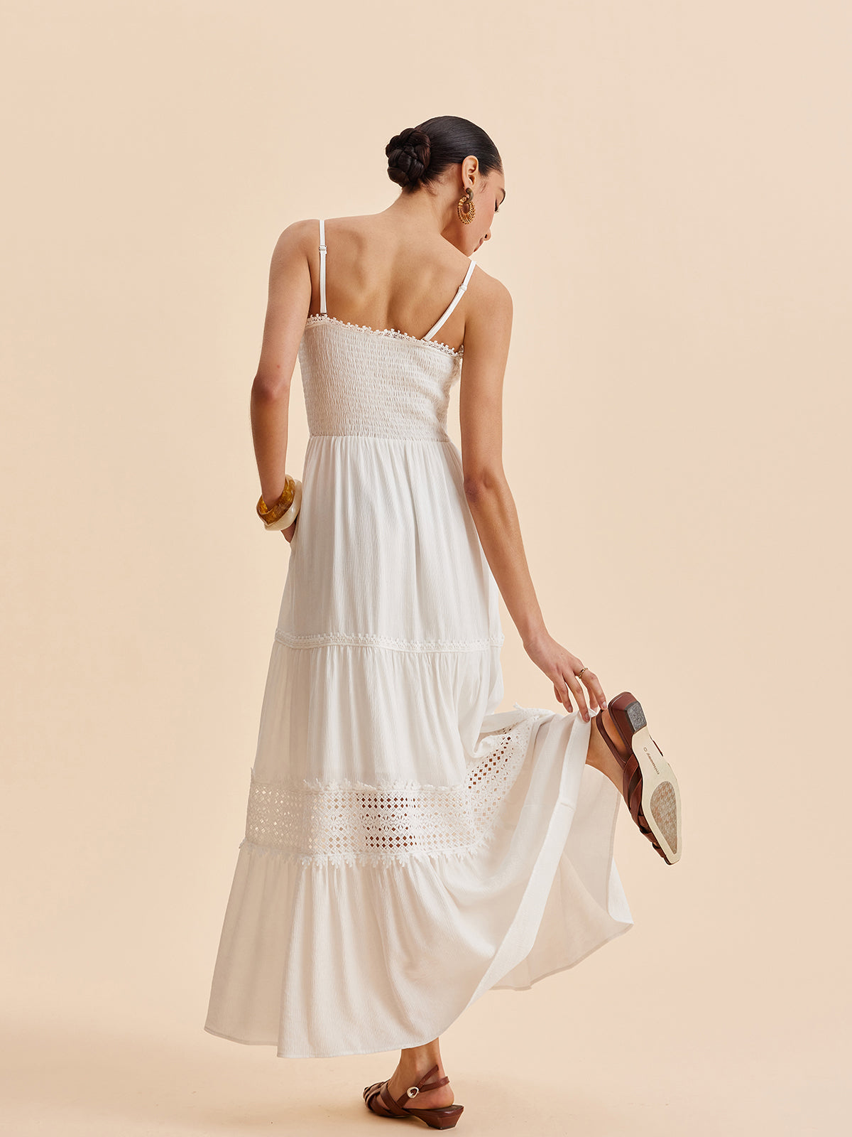 Smocked Cami Dress-Massicos