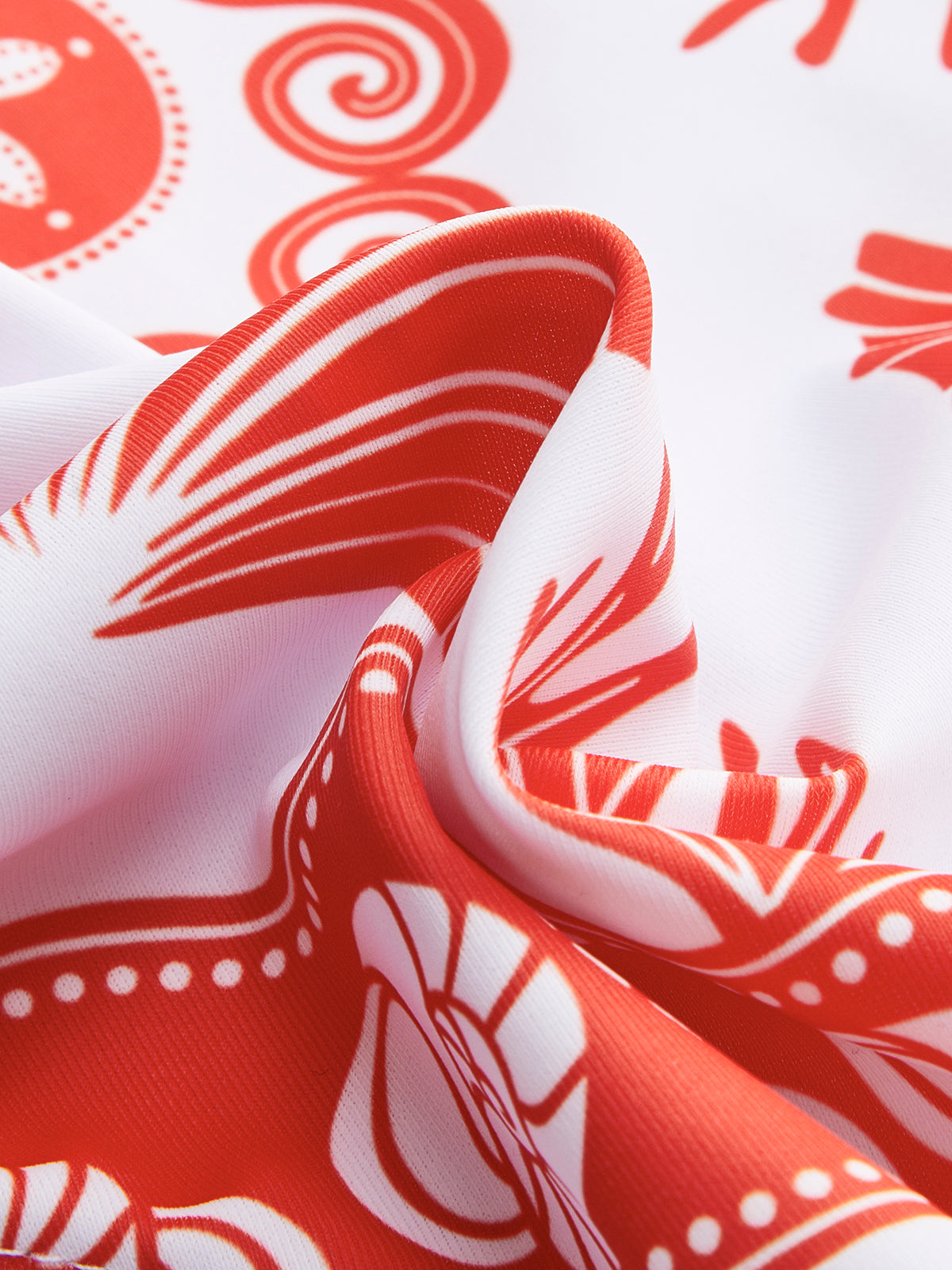 Metal Detail Print One-Piece Swimsuit-Massicos