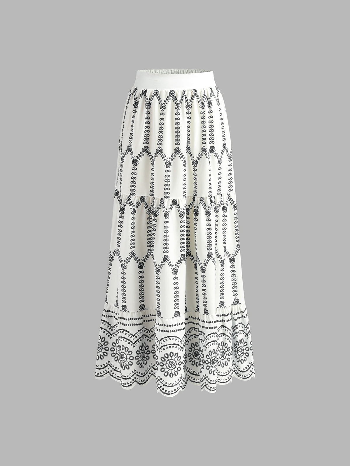Printed Sleeveless Tie Back Skirt Set-Massicos