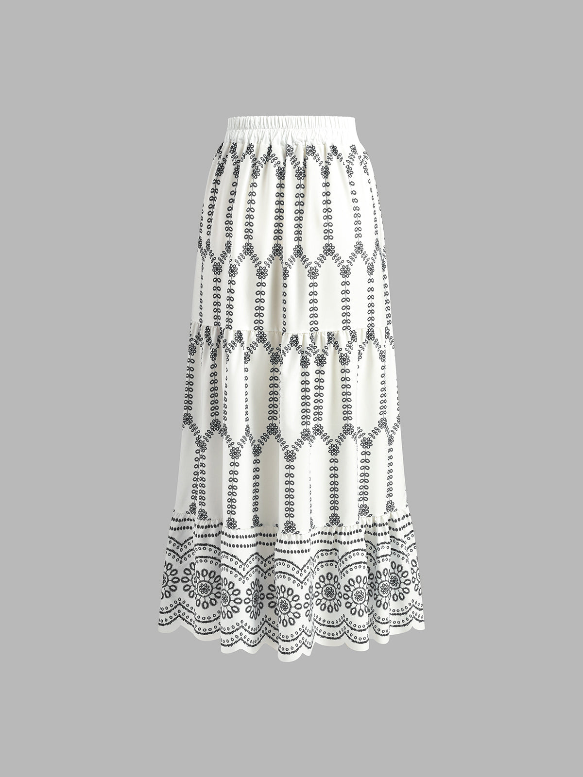Printed Sleeveless Tie Back Skirt Set-Massicos