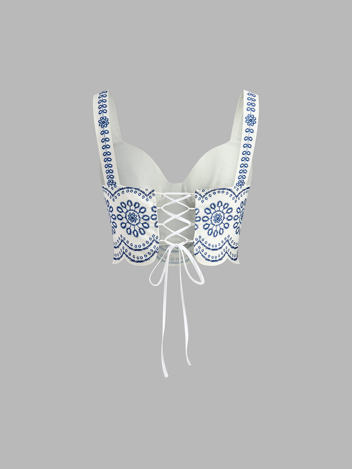 Printed Sleeveless Tie Back Skirt Set-Massicos