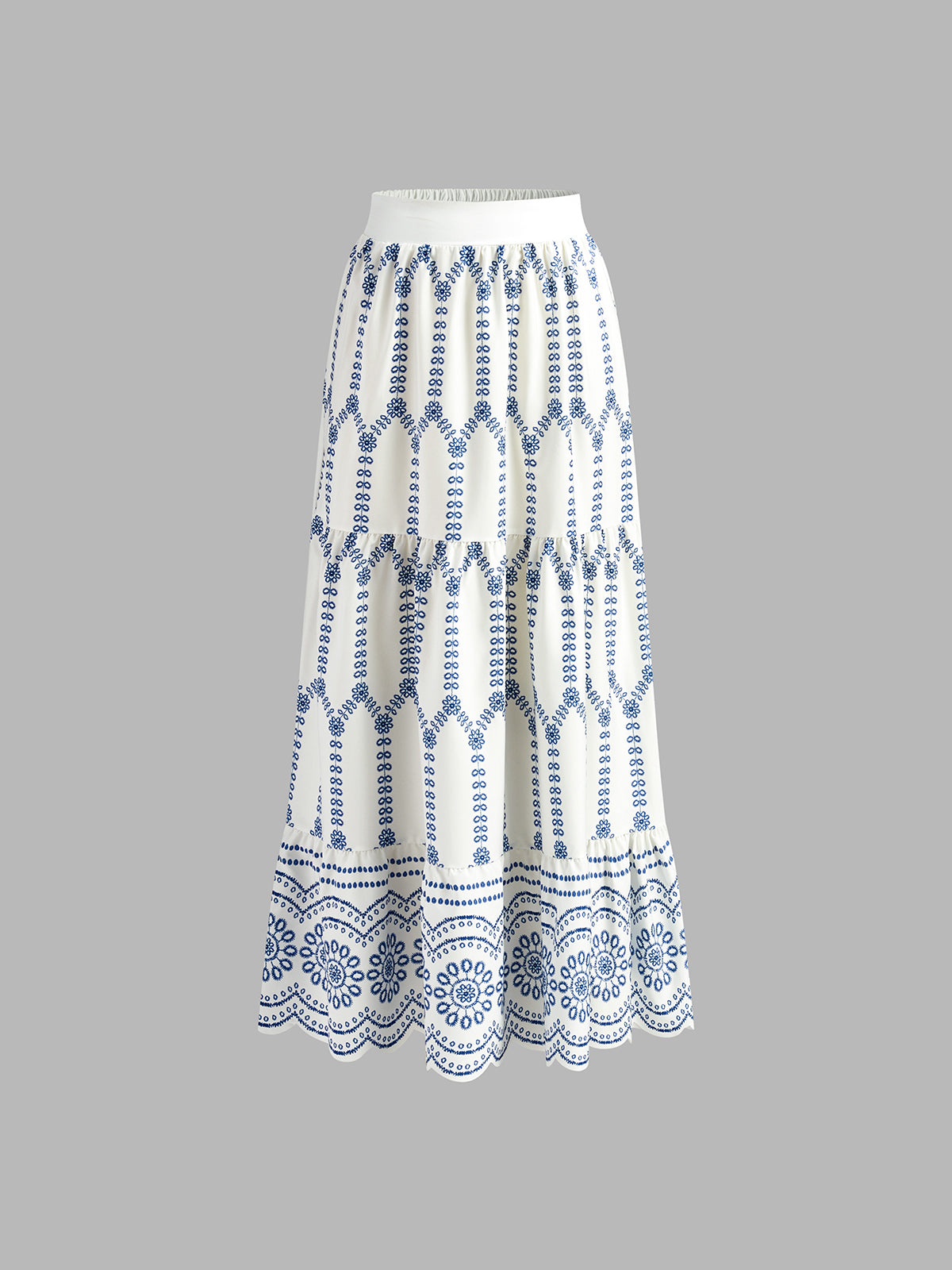 Printed Sleeveless Tie Back Skirt Set-Massicos
