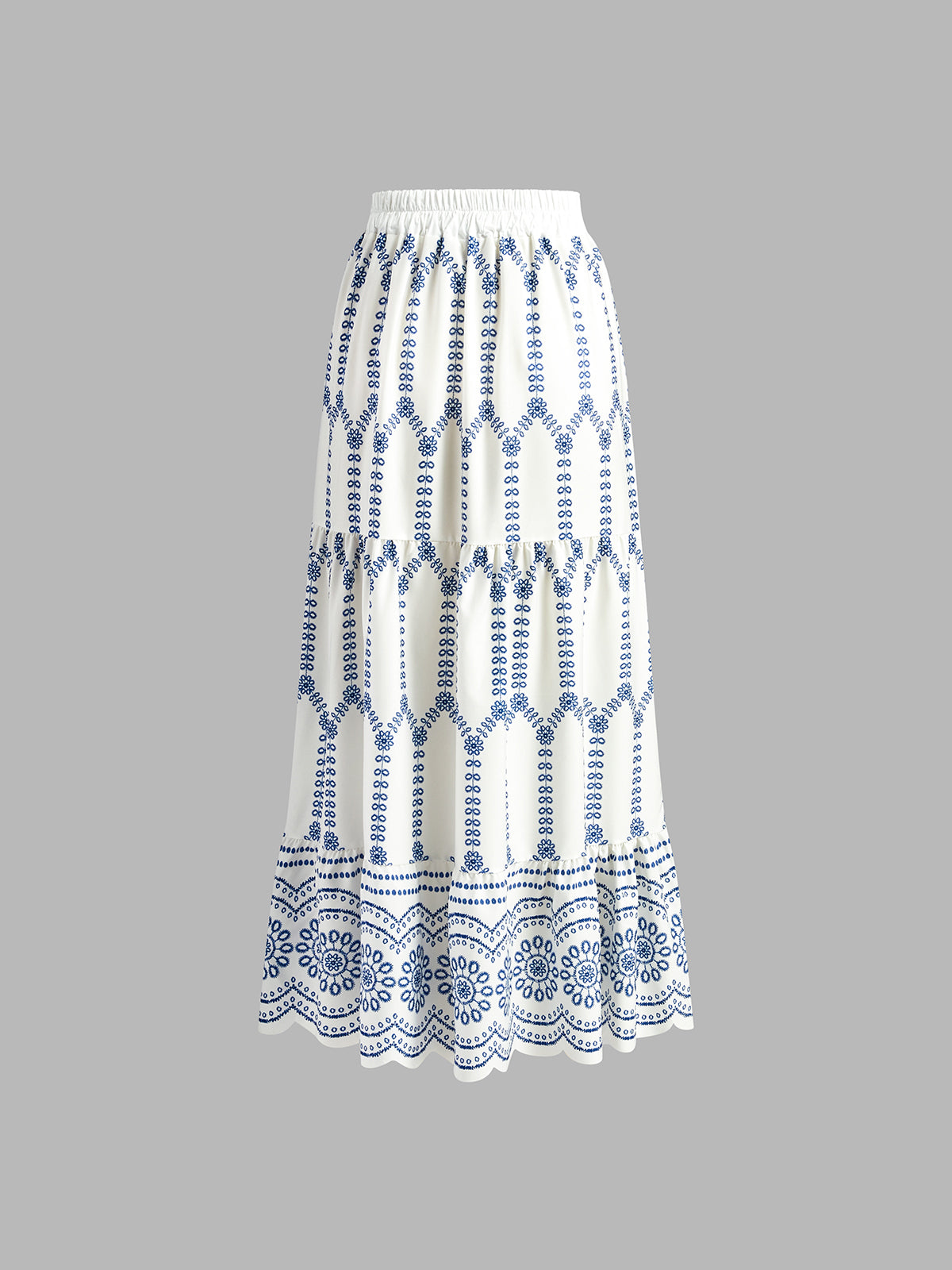 Printed Sleeveless Tie Back Skirt Set-Massicos