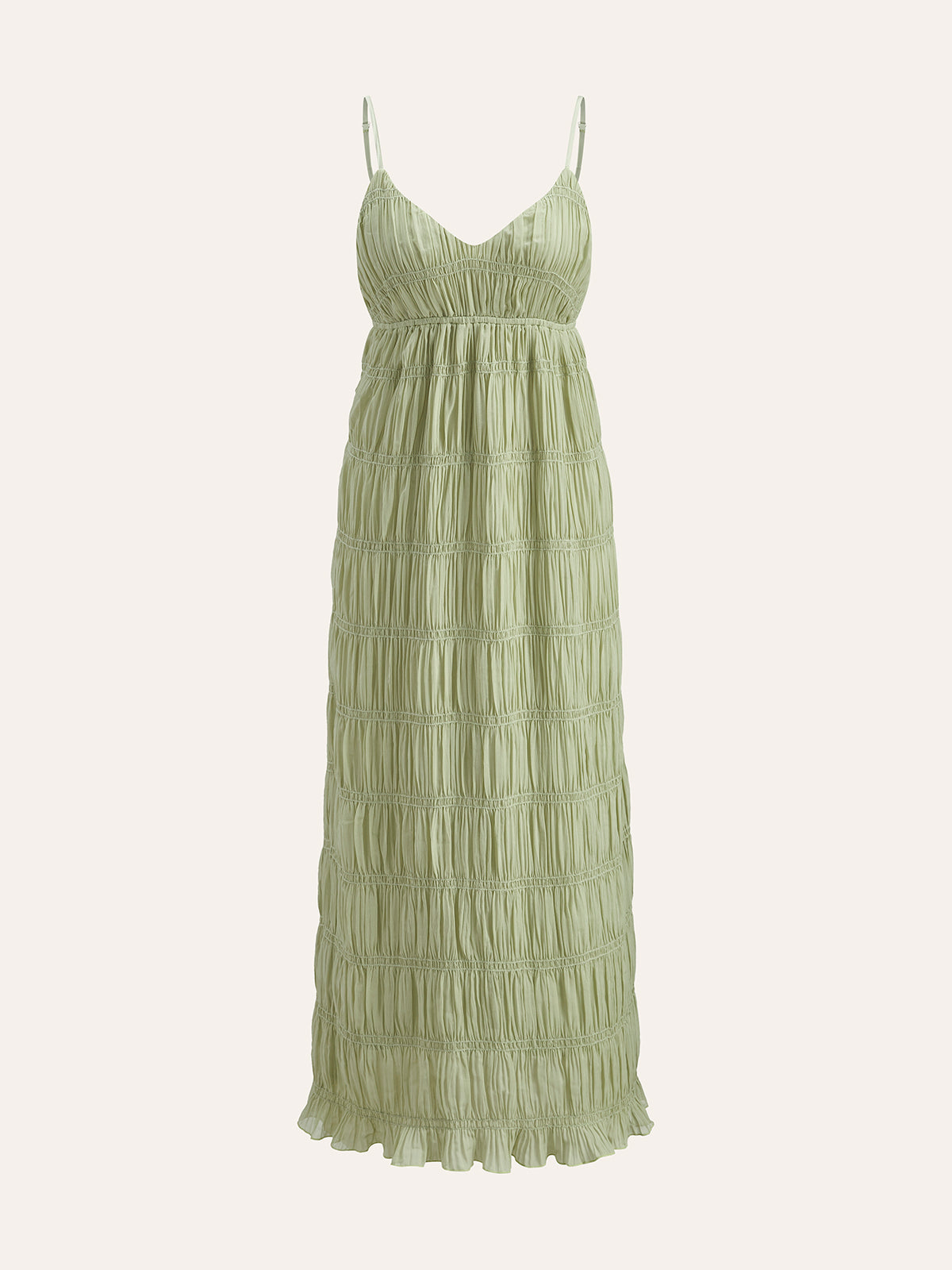 Semi-Sheer Strappy Pleated Dress-Massicos