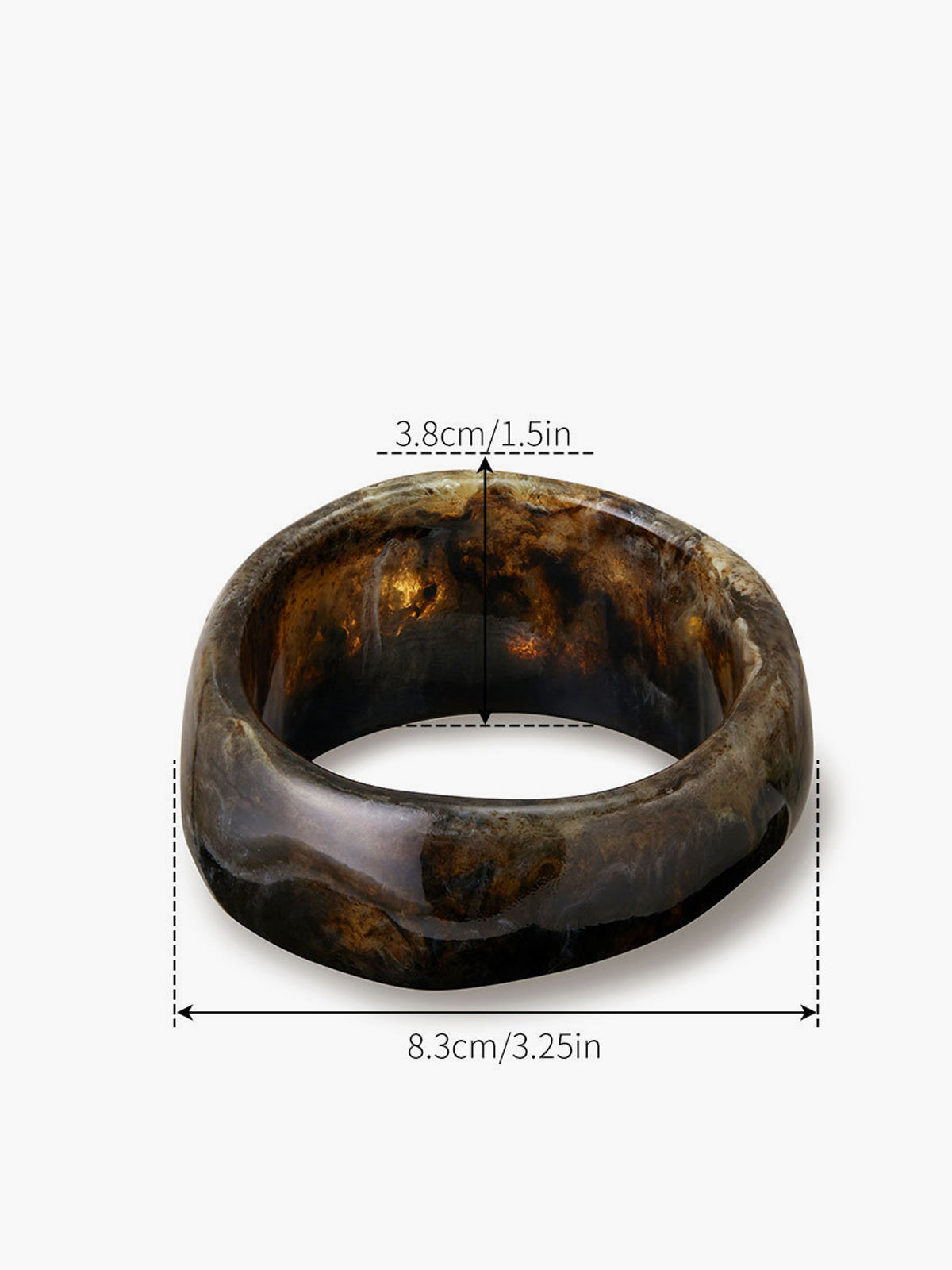 Vintage-Inspired Translucent Resin Bracelet-Massicos