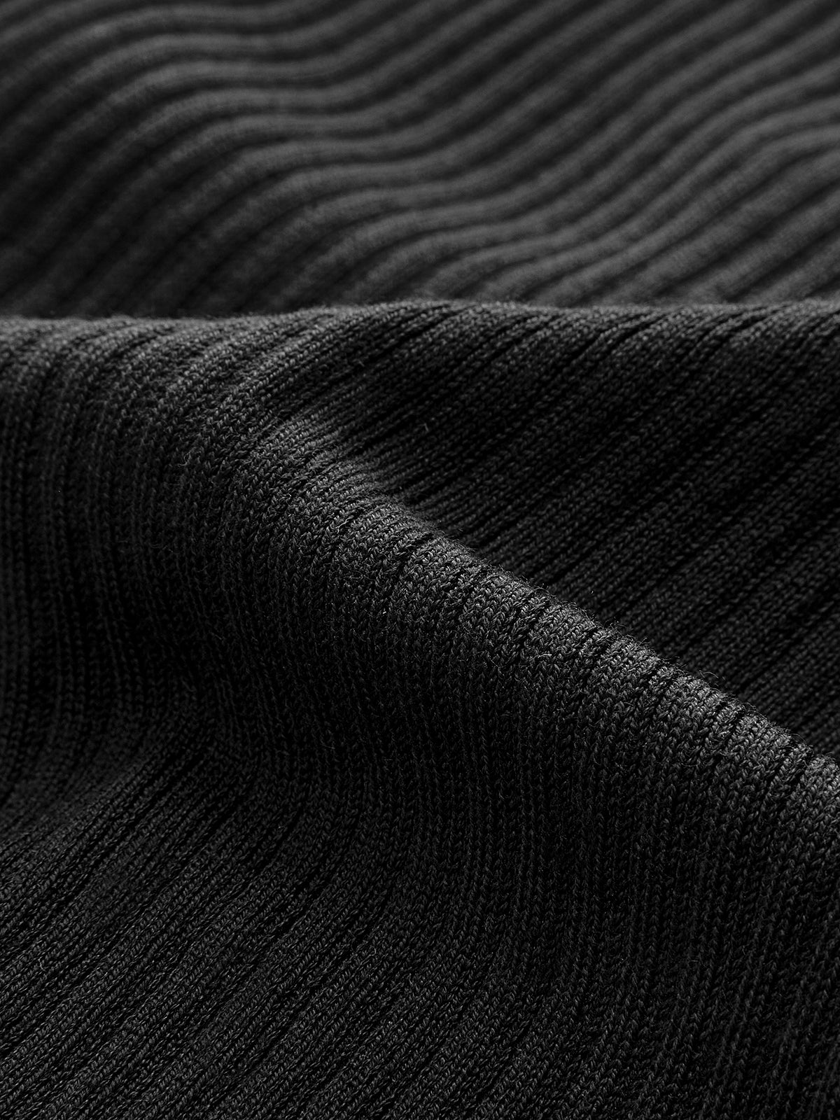 Semi-Sheer Ribbed Knit Top-Massicos