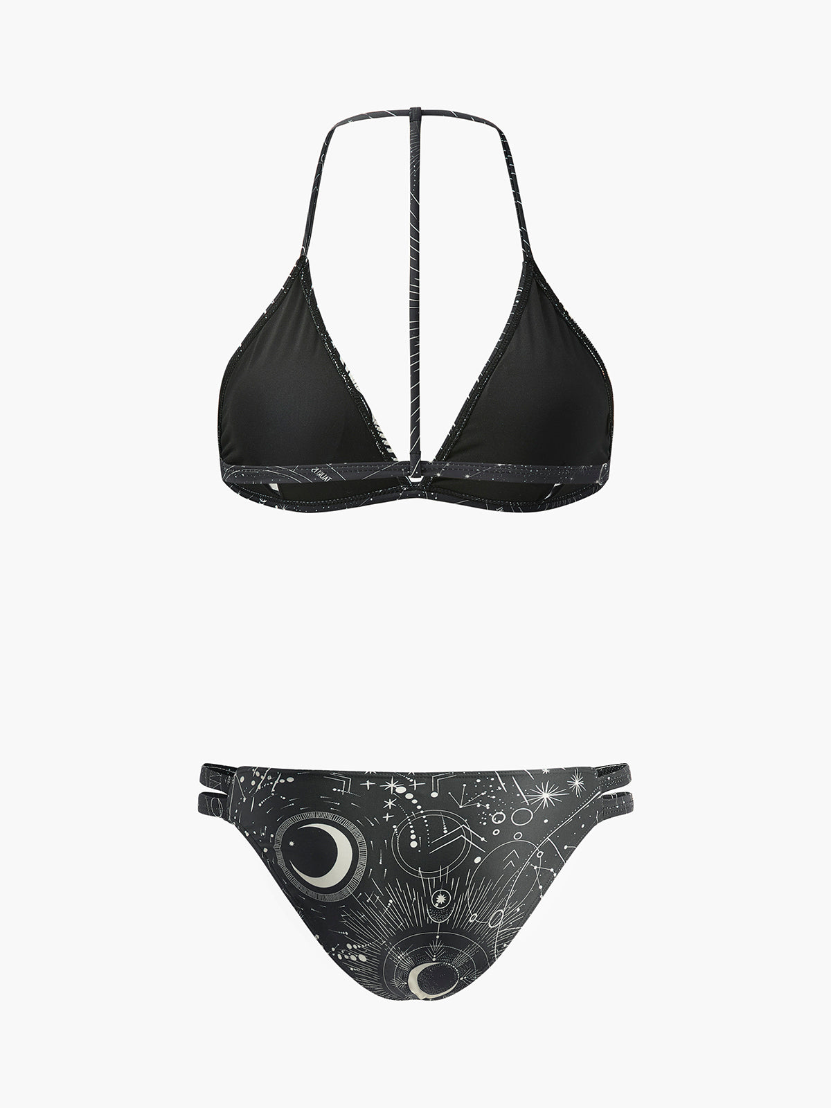 Astrology Print Halter Bikini Set-Massicos