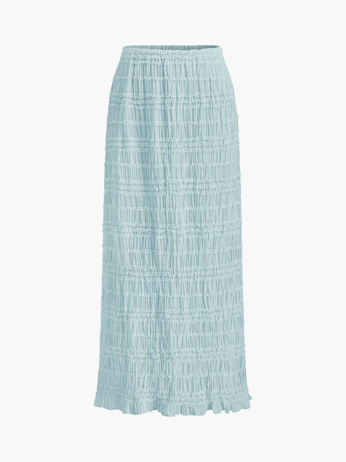 Ruffled Crop Top Skirt Set-Massicos