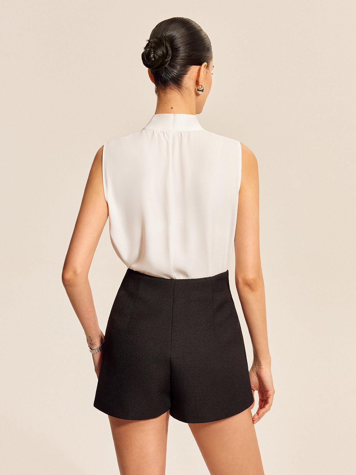 Sleeveless Bow Tie Top-Massicos