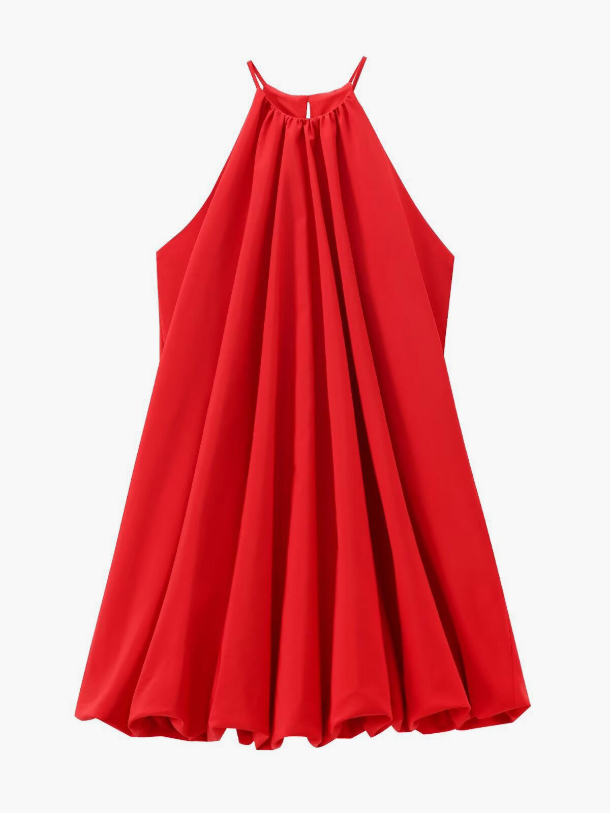 Pleated Halter Dress-Massicos