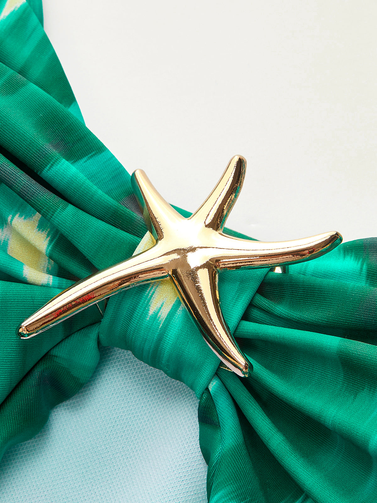 Starfish Detail Wrap One-Piece Swimsuit-Massicos