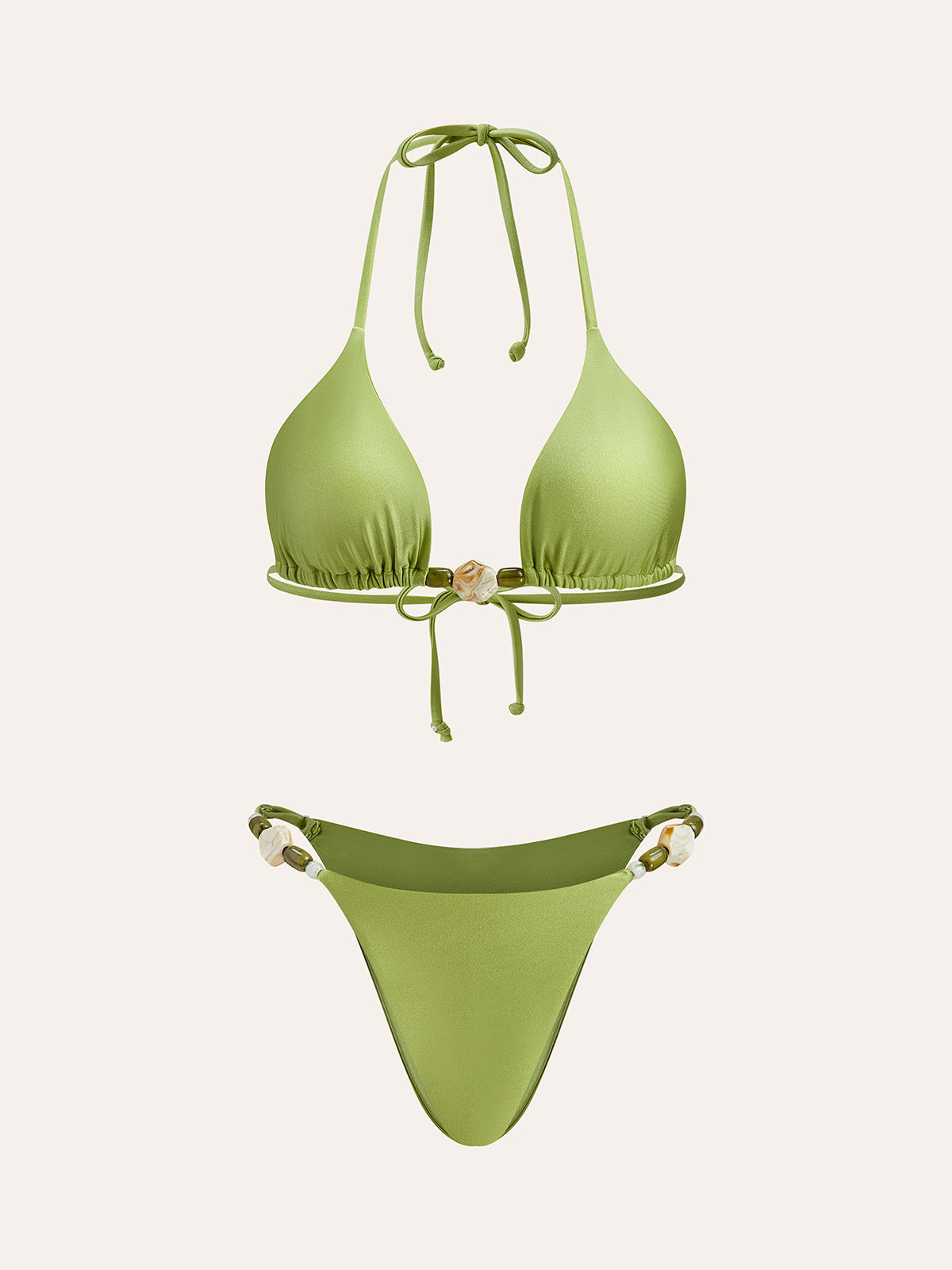 Strappy Ruffle Detail Bikini Set-Massicos