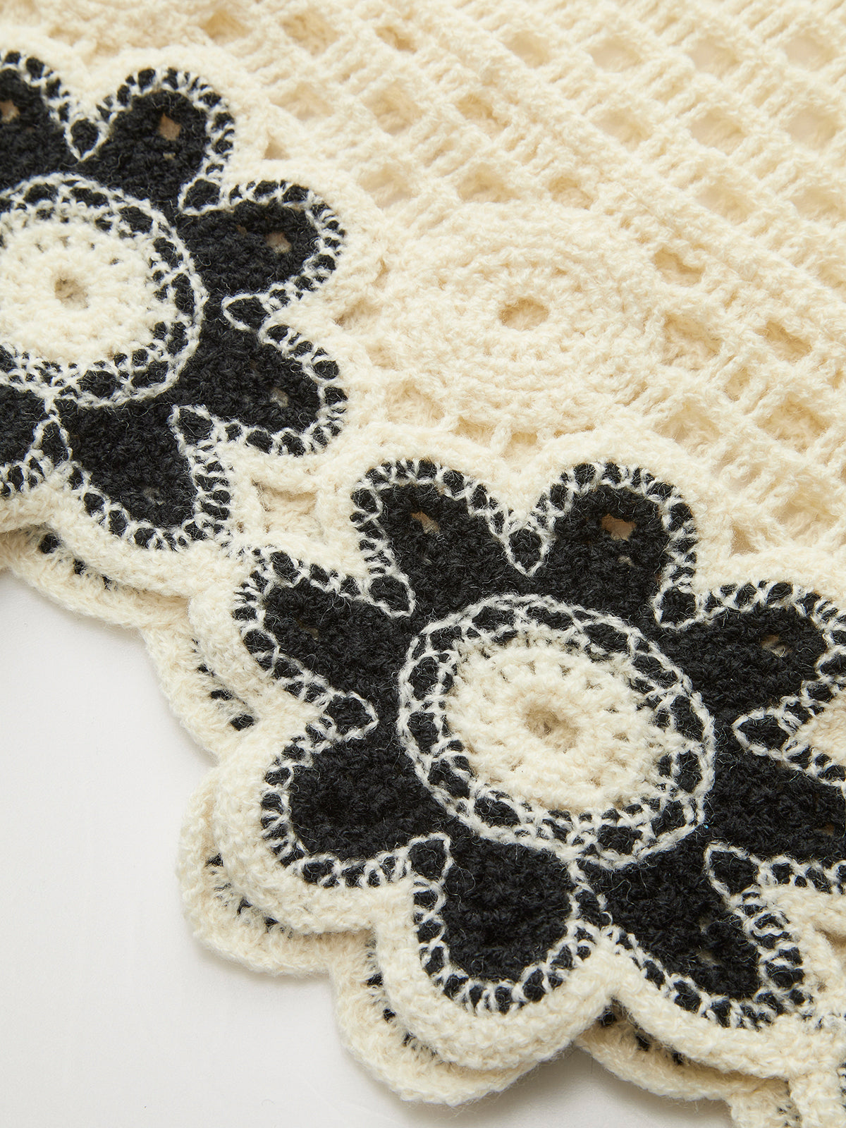 Crochet Floral Top With Pant Set-Massicos