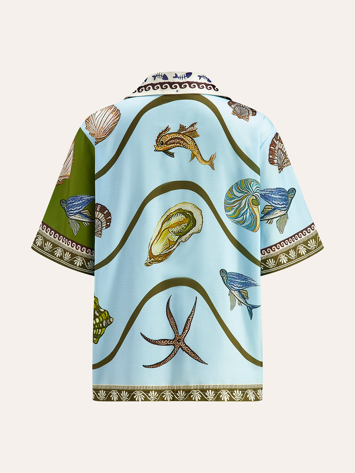 Printed Shirt With Drawstring Pants Set-Massicos