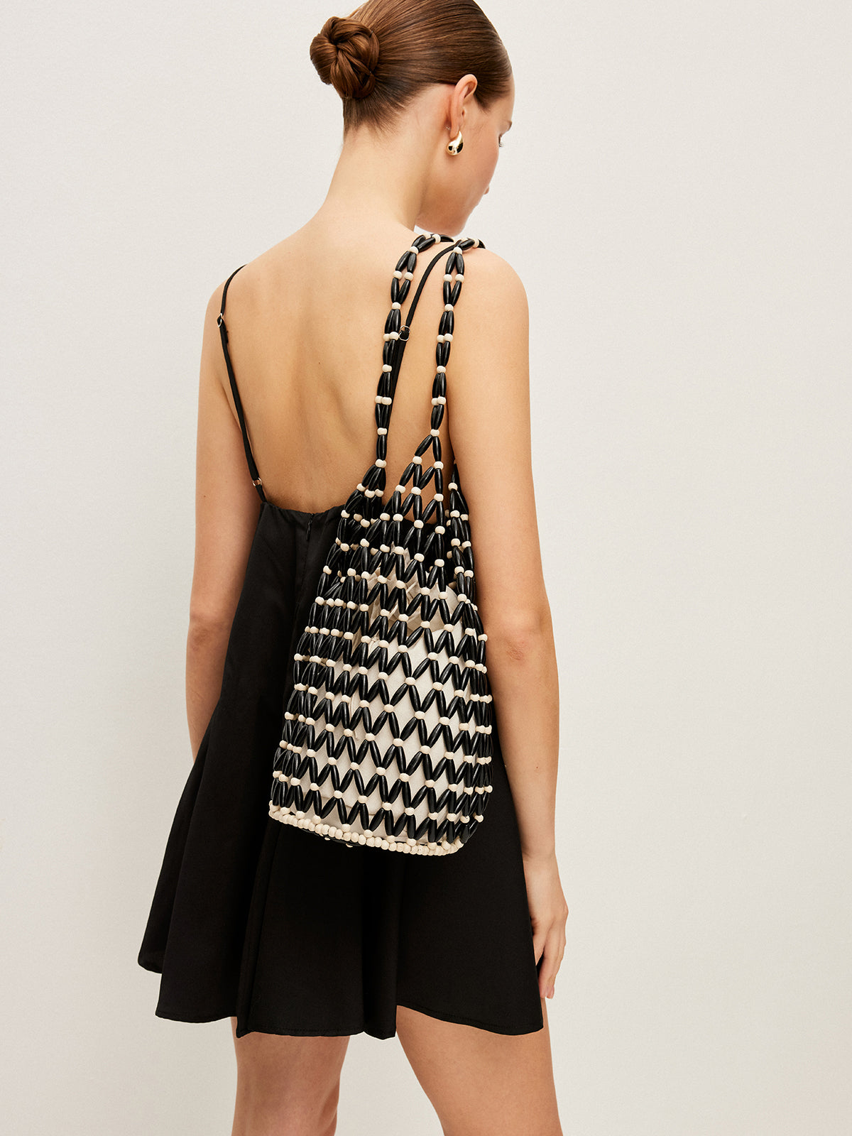Woven Bead Tote Bag-Massicos