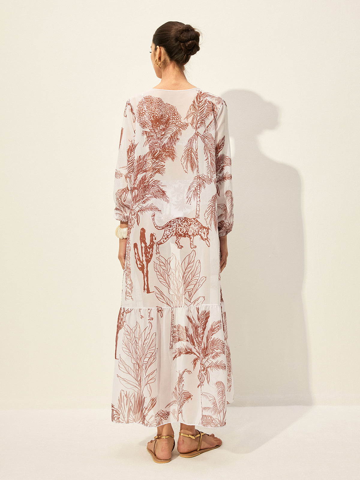 Floral Print Cover-Up Skirt-Massicos