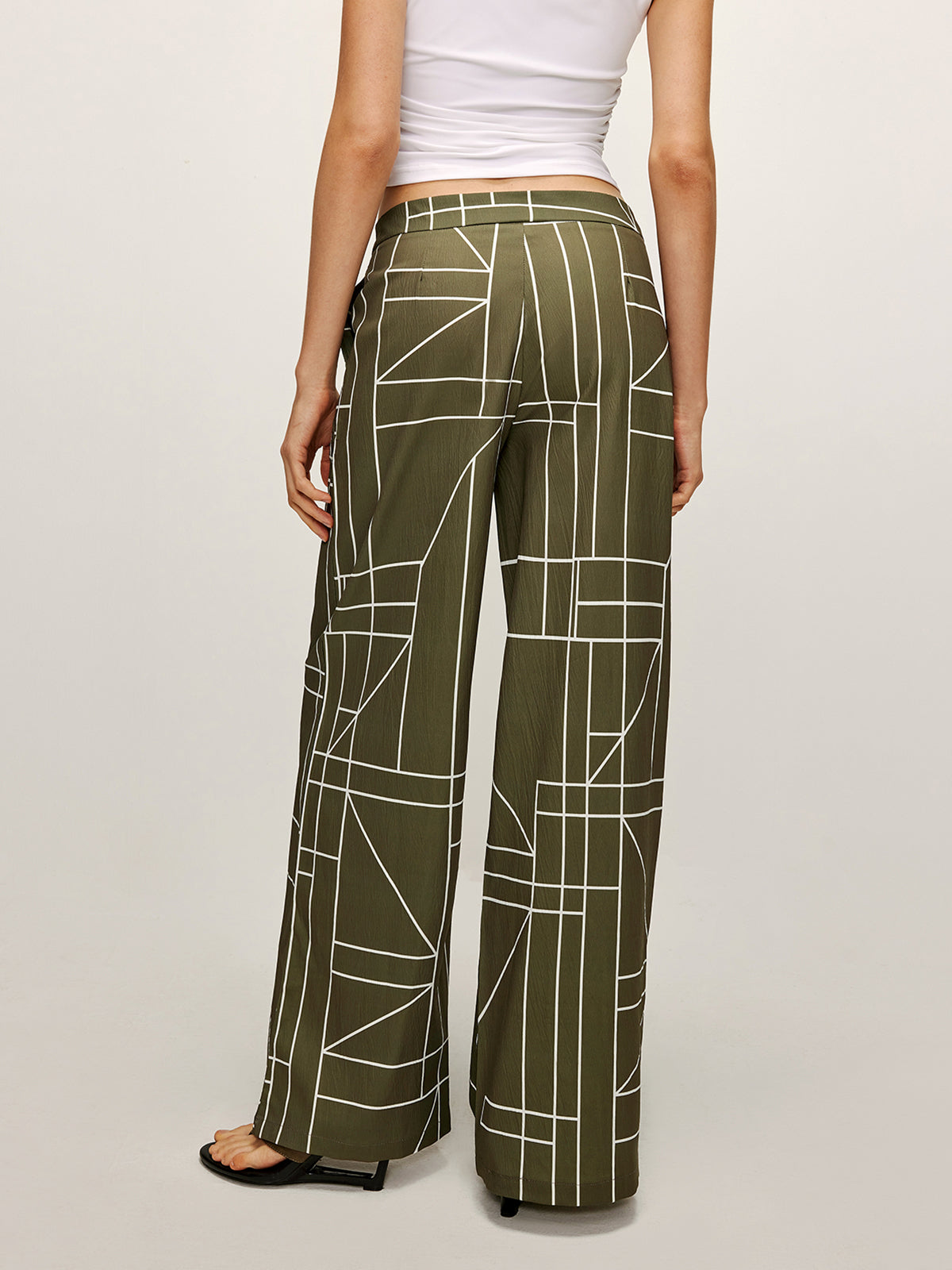 Printed Wide-Leg Pants-Massicos