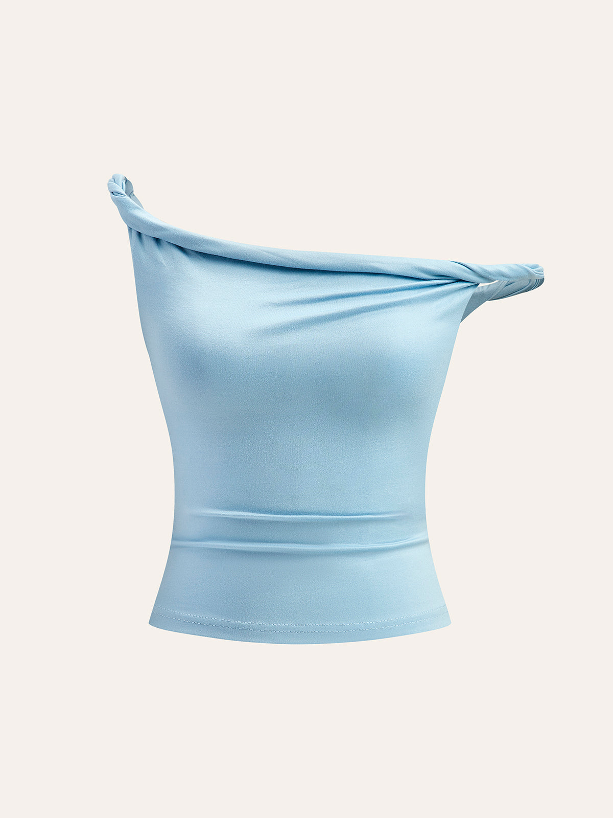 Asymmetrical Neck Tank Top-Massicos