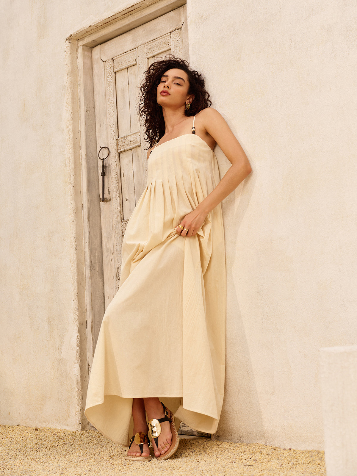 Oversized Pocketed Dress-Massicos