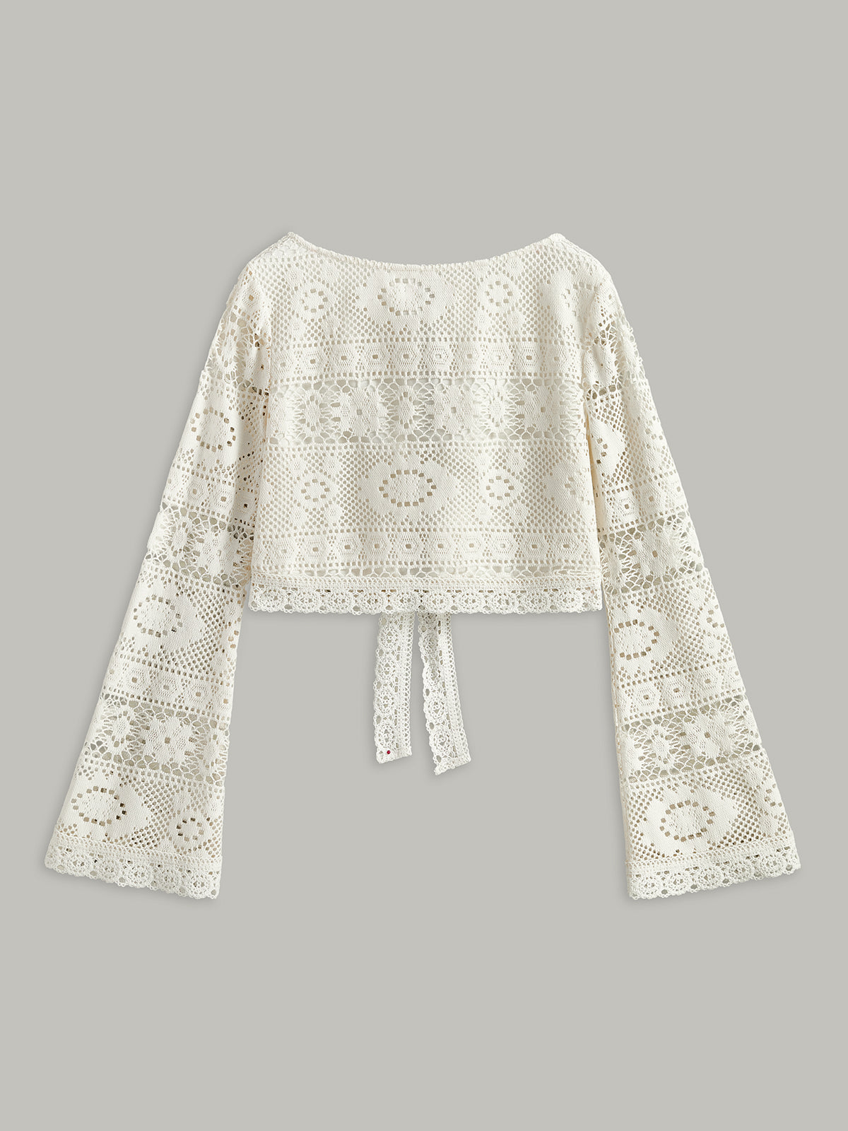 Crochet Tie-Back Semi-Sheer Skirt Set-Massicos