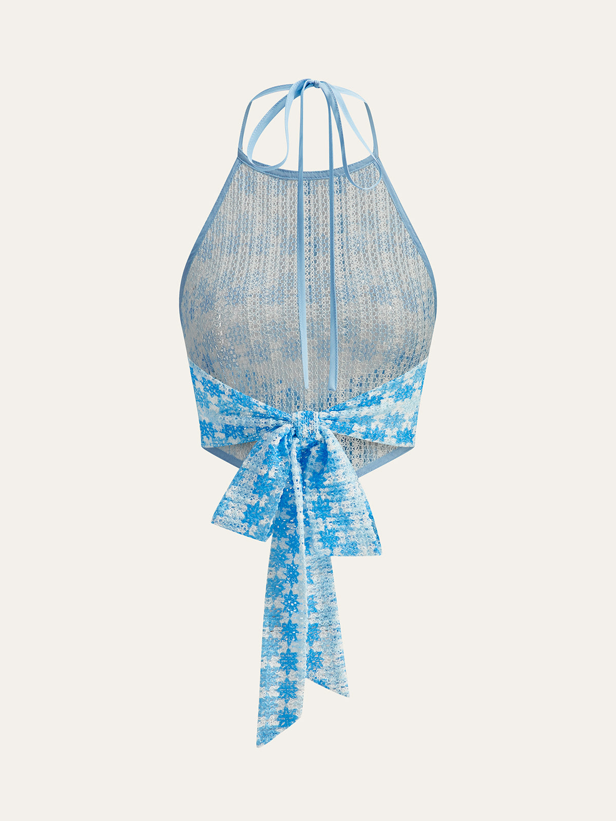 Tie-Back Crochet Halter Pants Set-Massicos