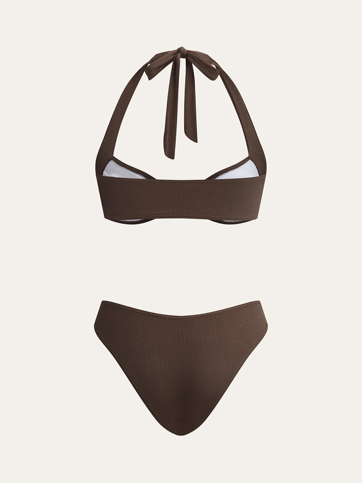 Ring Detail Halter Bikini Set-Massicos