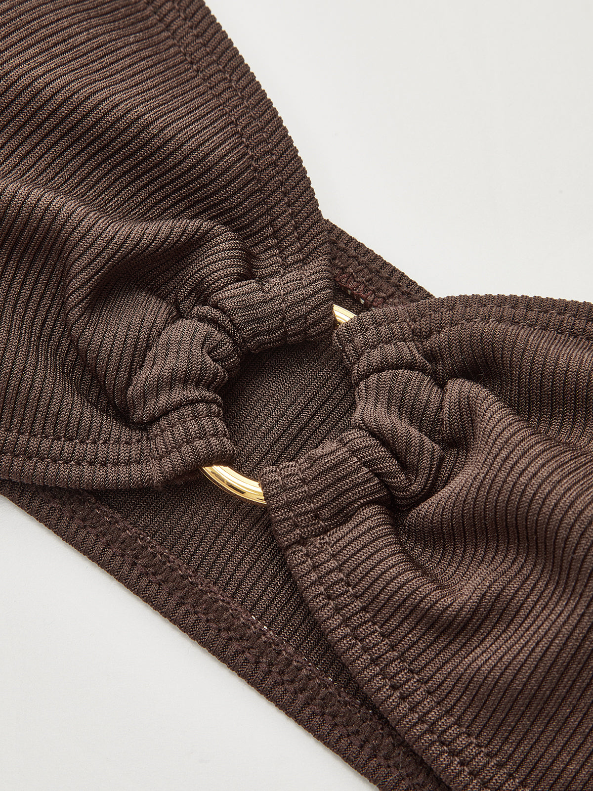 Ring Detail Halter Bikini Set-Massicos