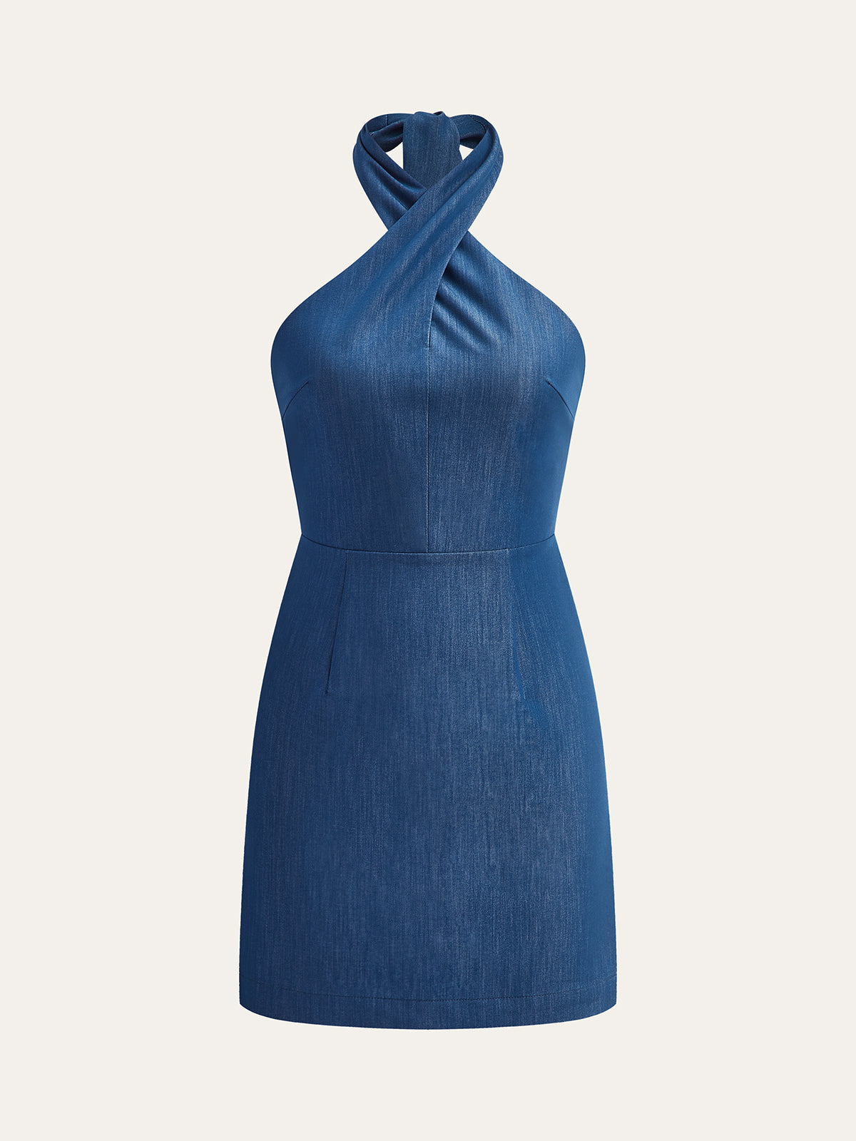 Halter Neck Mini Dress-Massicos