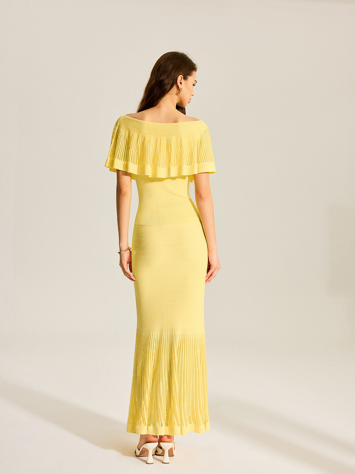 Tulle-Paneled Knitted Skirt-Massicos