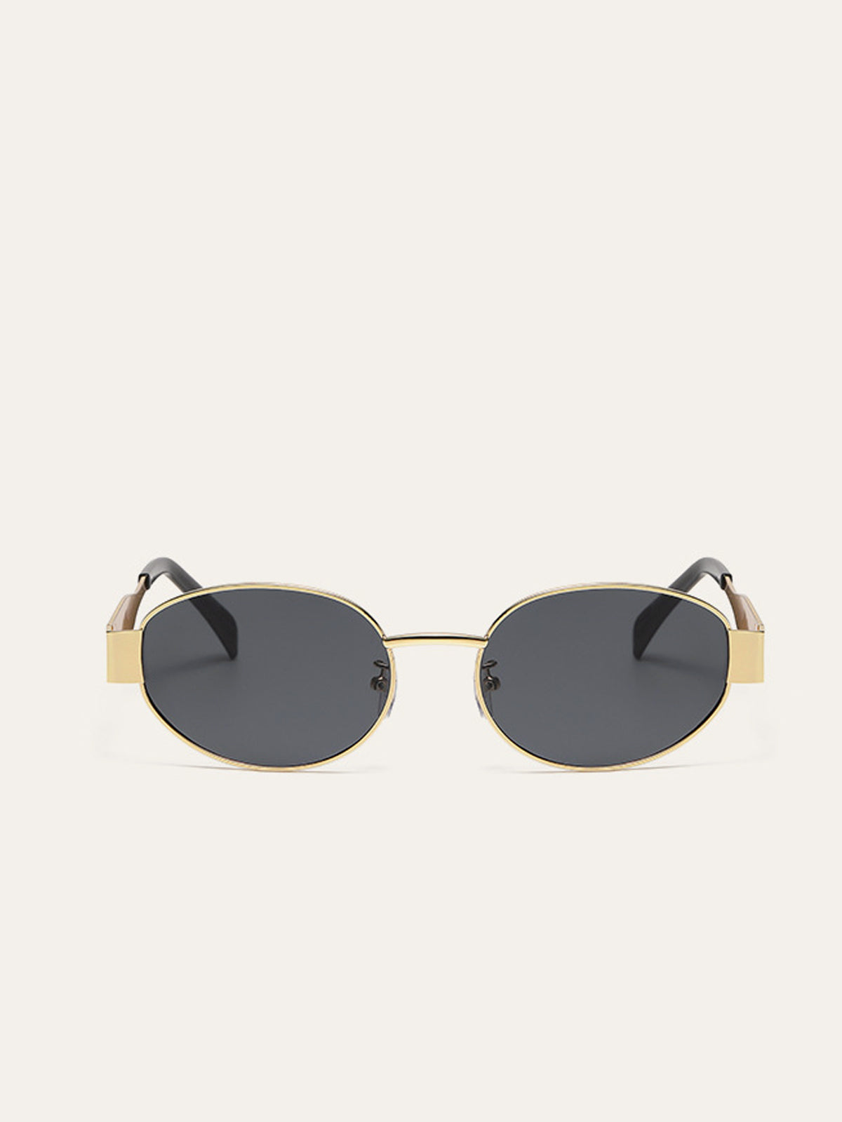 Gold-Trim Oval Sunglasses-Massicos