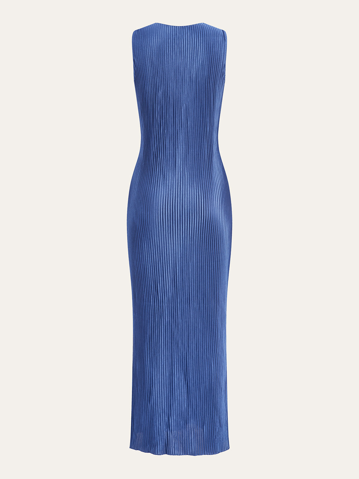 Pleated Twist-Front Midi Dress-Massicos