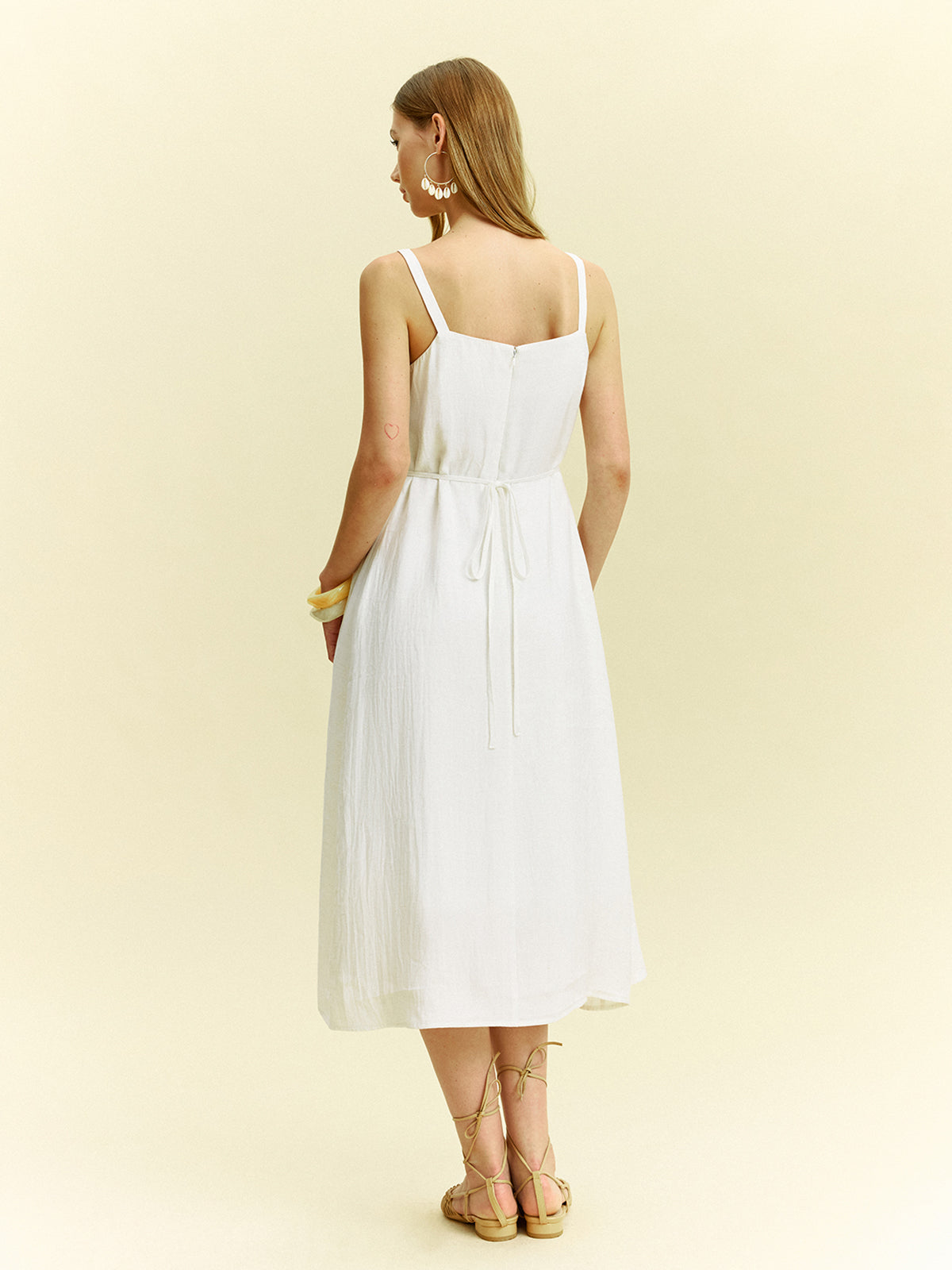 Pleated Midi Dress-Massicos